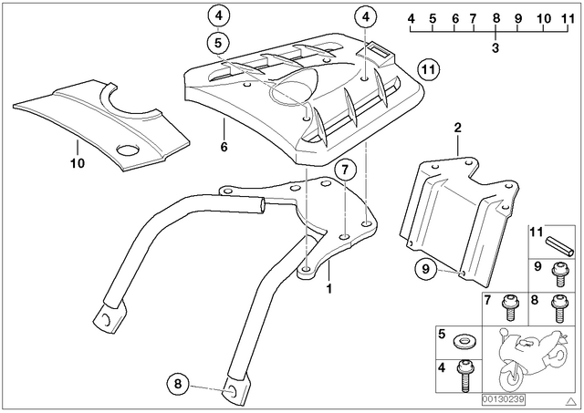 7129905537 - Frame and Mounting Parts: Isa Screw with Washer - M6X30-U0-8.8 for BMW-Motorrad Image