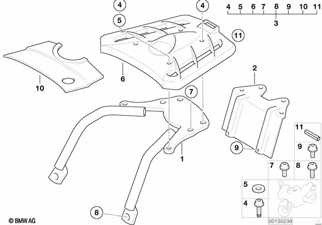 7129905537 - Frame and Mounting Parts: Isa Screw with Washer - M6X30-U0-8.8 for BMW-Motorrad Image