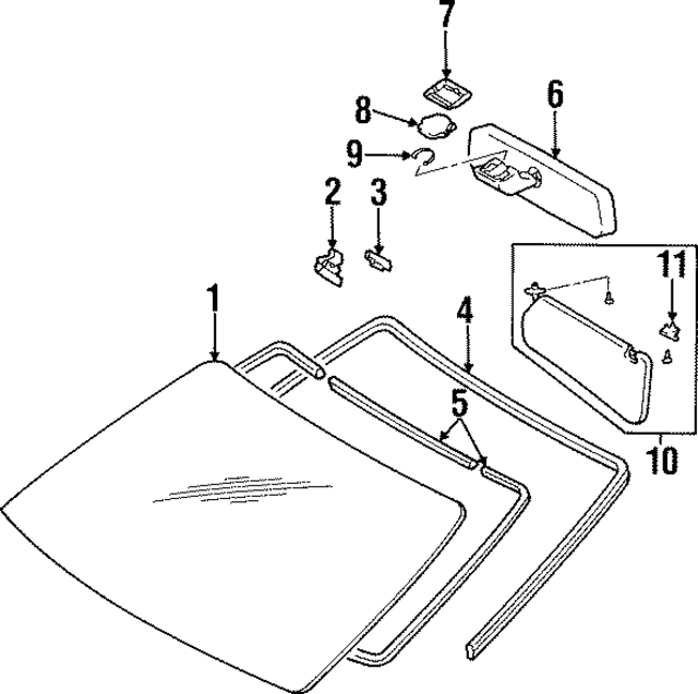8781724010 - : Mirror Inside Spacer for Toyota Image