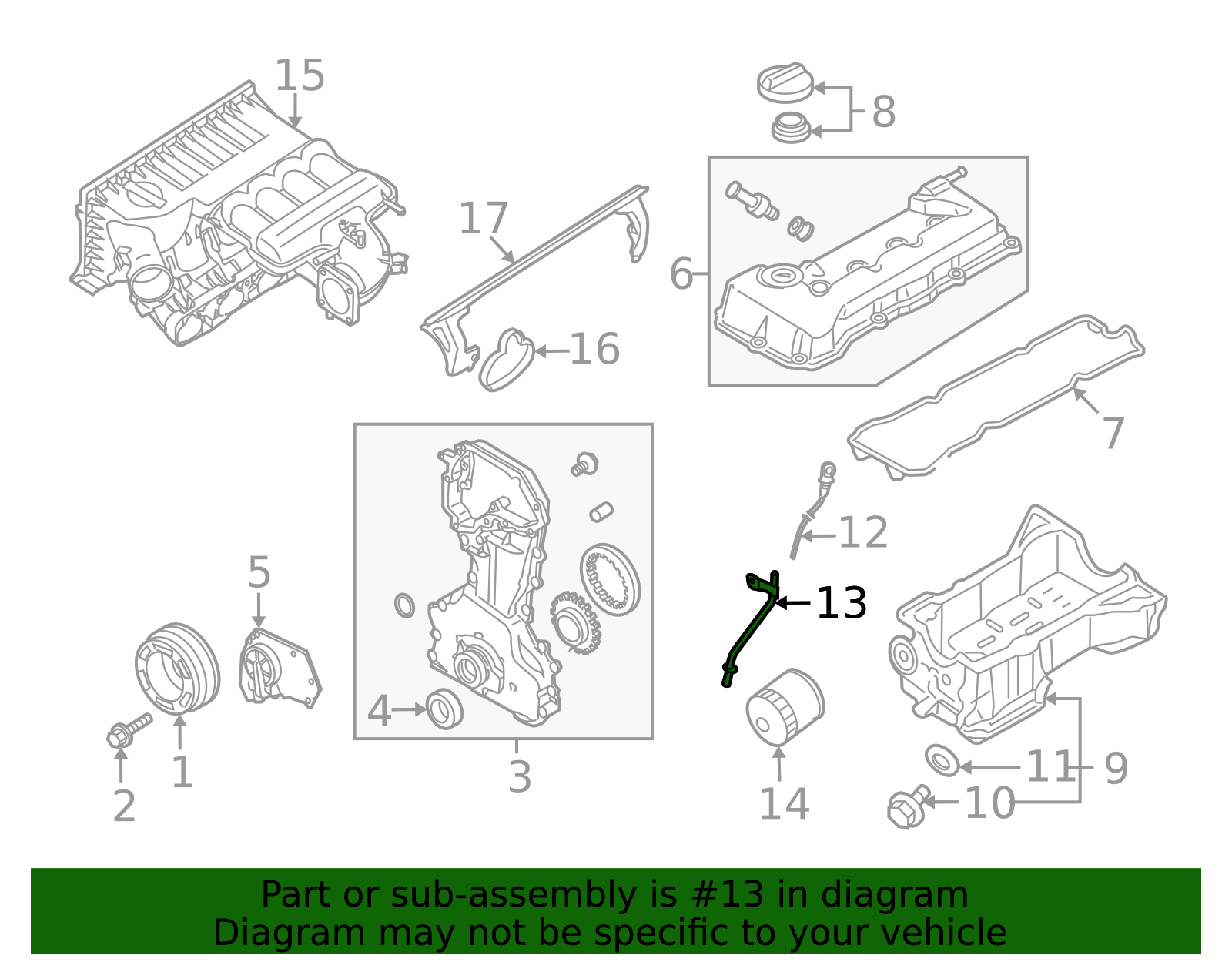 2013-2019 Nissan Frontier Engine Oil Dipstick Tube 11150-9BF0A | QuirkParts