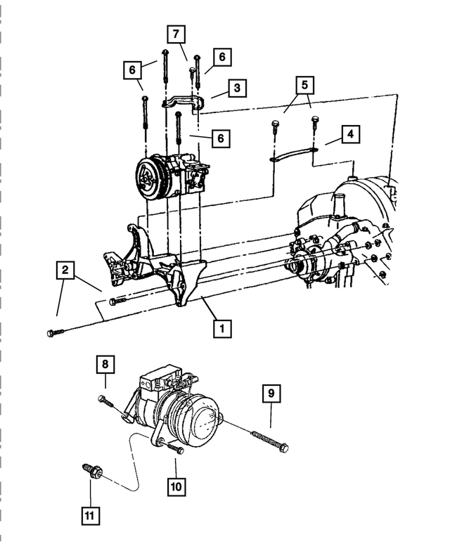 6504344 - Air Conditioning &amp; Heater: Hex Head Screw And Washer for Mopar Image image