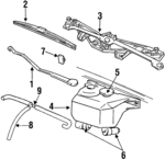 55155454AB - Body: Wiper Blade for Jeep: Cherokee, Grand Cherokee, Grand Wagoneer, Wagoneer, Wrangler Image