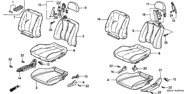 Front Seat for 1992 Honda Civic #0