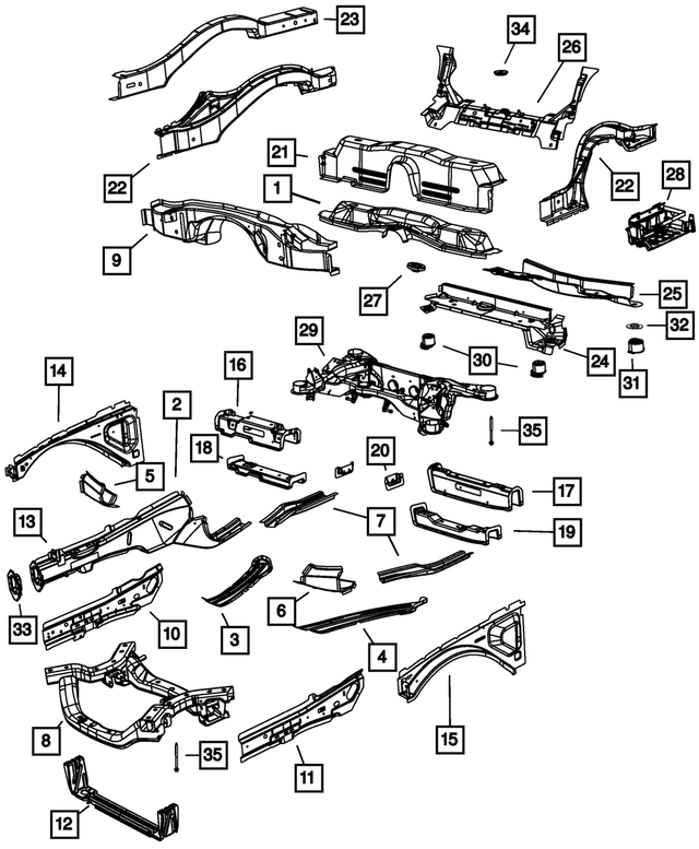 4895391AD - Frame, Bumper and Fascia: Crossmember Isolator, Left for Mopar Image image