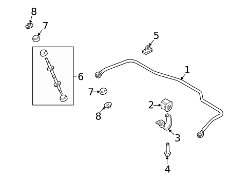 Stabilizer Bar & Components for 2010 Lincoln Town Car #1