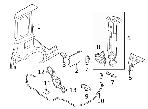 Fuel Door for 2012 Nissan Cube #0