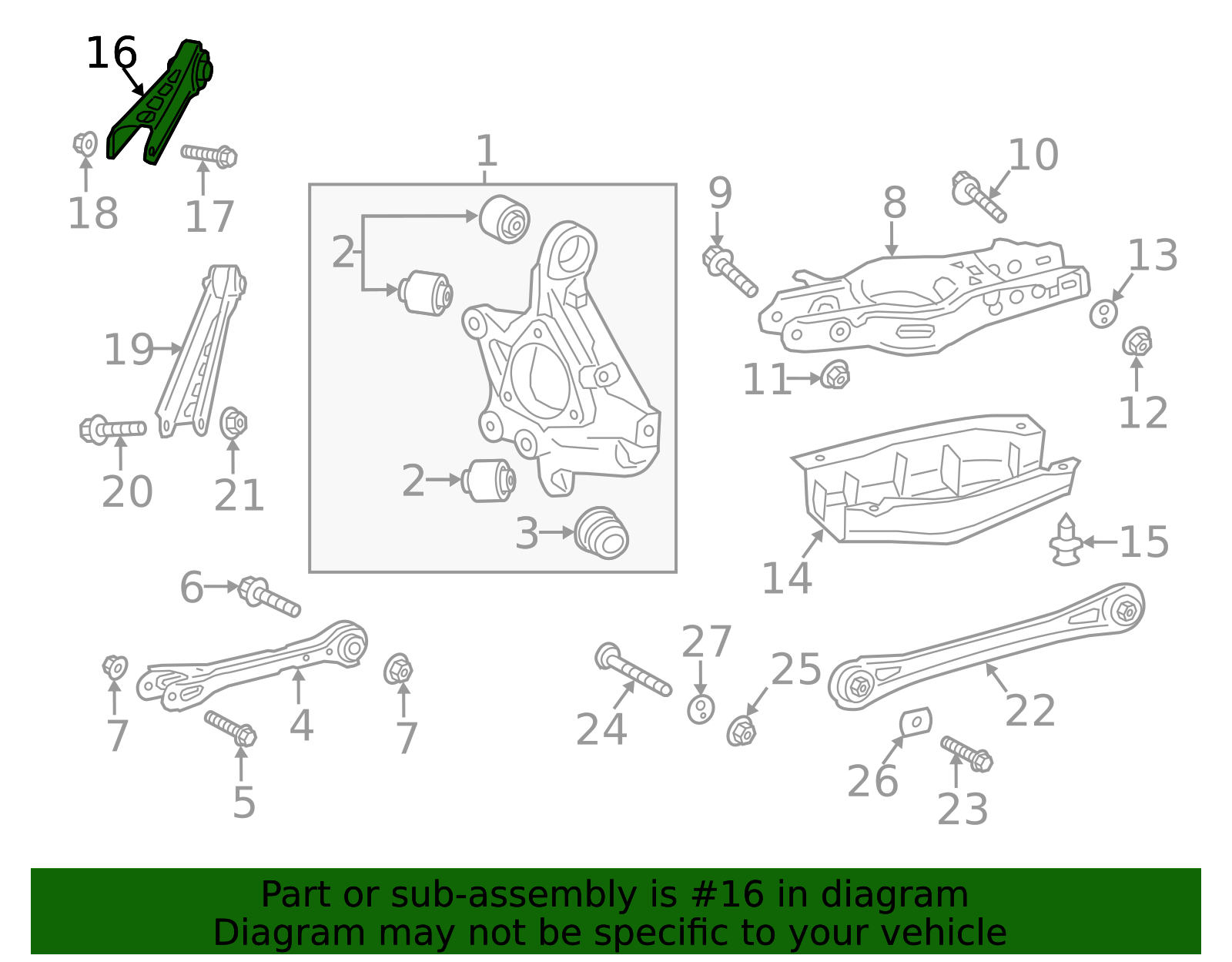 2016-2025 GM Rear Suspension Upper Trailing Link 84826388
