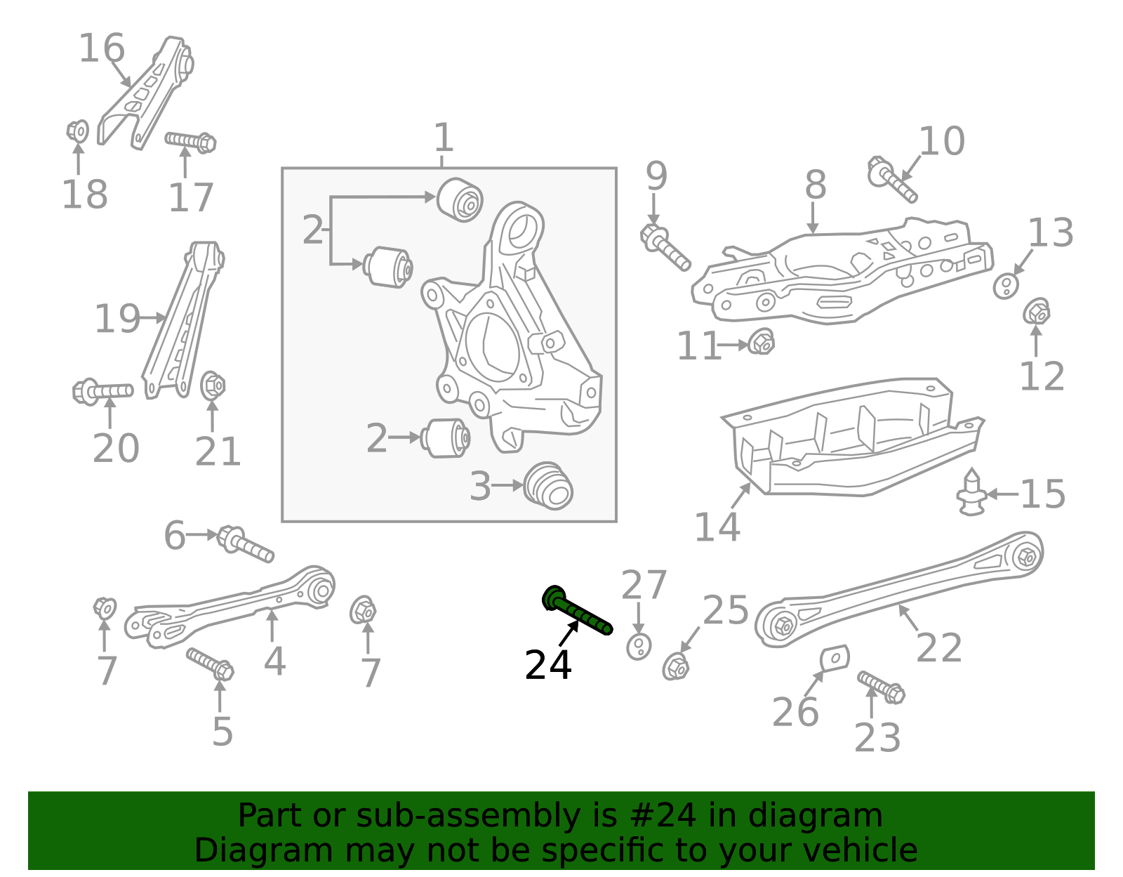 2013-2026 GM M12x1.75x135 Rear Suspension Link Inner Bolt 11611276 GM ...