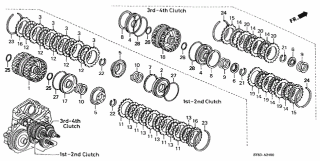 AT Clutch (3) for 1998 Acura CL #0