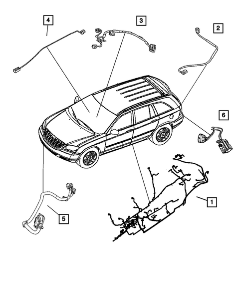 Wiring-Body & Accessories for 2007 Chrysler Pacifica #0