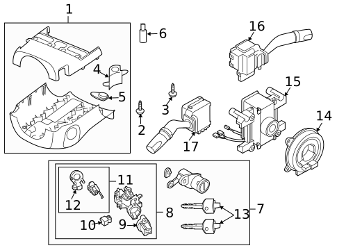Shroud, Switches & Levers for 2011 Mazda CX-7 #0