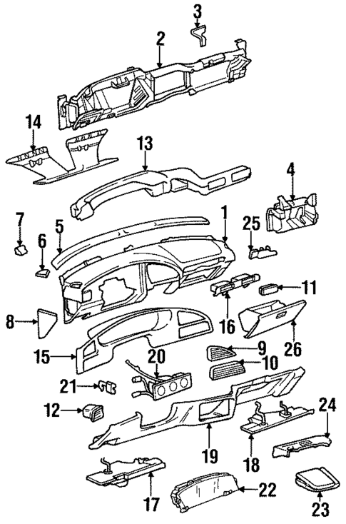 Instrument Panel for 1997 Buick Skylark #0