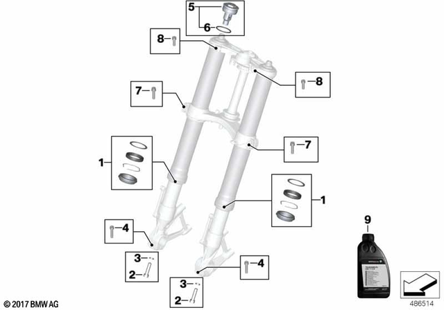 31428548880 - Service and Scope of Repair Work: Set of Gaskets -  for BMW-Motorrad Image