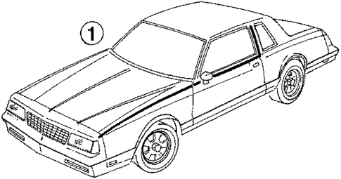 Stripe Tape for 1987 Chevrolet Monte Carlo #1