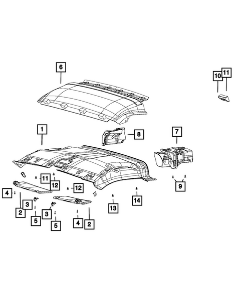 Headliners - Visors - Assist Straps for 2026 Ram ProMaster 3500 #1