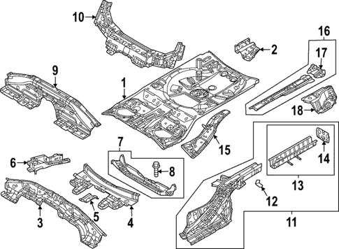 Rear Floor & Rails for 2023 Mazda CX-50 #0
