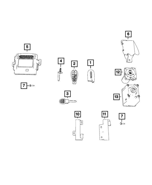 68166319AB - Electrical: Blank Key for Mopar Image image