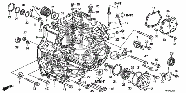 AT Transmission Case (V6) (1) for 2012 Honda Crosstour #0