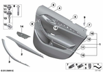 51422991390 - : Trim, Door, Satinsilber Matt, Right for BMW Image