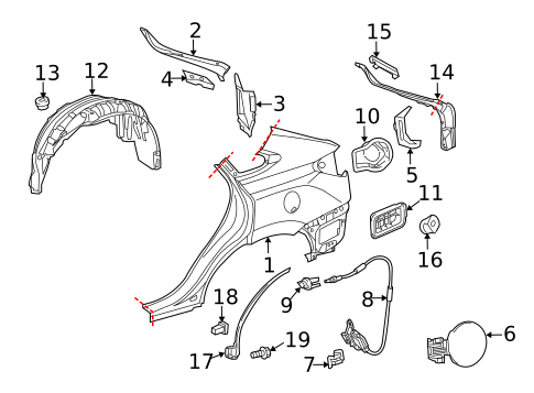 Quarter Panel & Components for 2011 Lexus RX350 #0