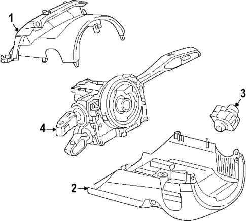 Shroud, Switches & Levers for 2025 Audi Q7 #0
