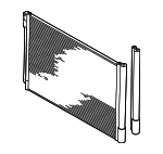 64509109723 - HVAC: Condenser for BMW: 530i, 535d, 535d xDrive, 535i, 535i GT, 535i GT xDrive, 535i xDrive, 540i, 550i, 550i xDrive, 640i, 640i Gran Coupe, 640i xDrive, 640i xDrive Gran Coupe, 640i xDrive Gran Turismo, 740i, 740Ld xDrive, 740Li, 740Li xDrive, ActiveHybrid 5, ActiveHybrid 7 Image
