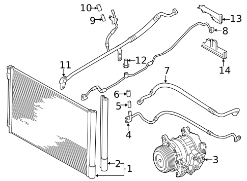 Condenser, Compressor & Lines for 2015 BMW 535d xDrive #0