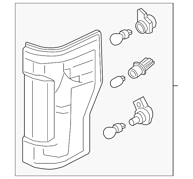 2020-2022 Ford | Tail Lamp | LC3Z-13404-D | Walls' Ford Parts