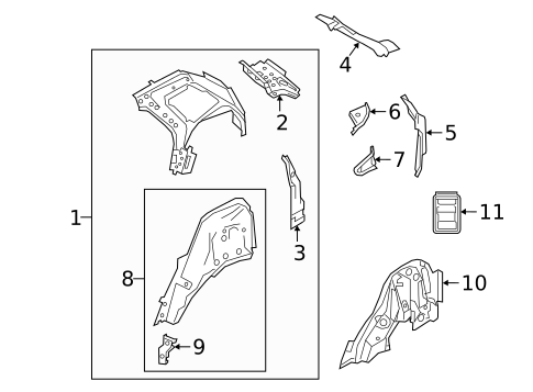 Inner Components for 2022 Land Rover Range Rover Evoque #1