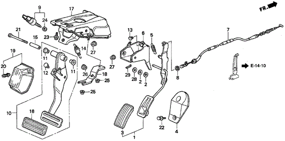 Pedal (V6) for 1998 Acura TL #0
