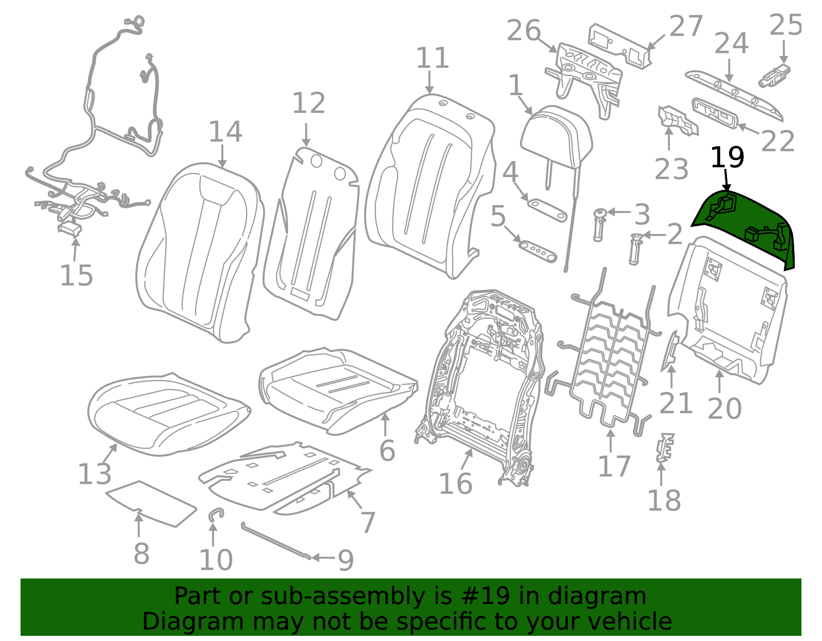 Seat Back Panel - BMW (52-10-5-A7E-F25)