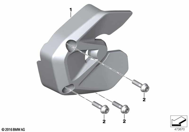 46638556887 - Frame and Mounting Parts: Sprocket Cover -  for BMW-Motorrad Image