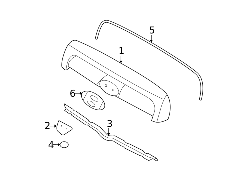 Grille & Components for 2006 Hyundai Santa Fe #0