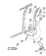 RK971L5AD - Interior Trim: Front Inner Seat Belt, Left for Mopar Image