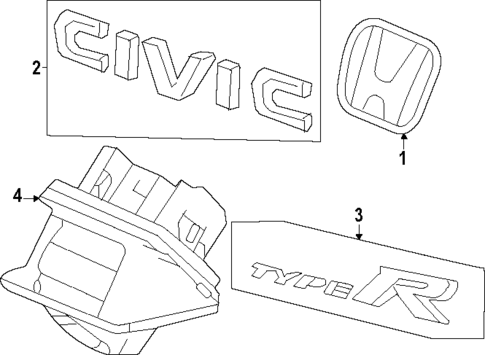 Exterior Trim - Lift Gate for 2025 Honda Civic #0