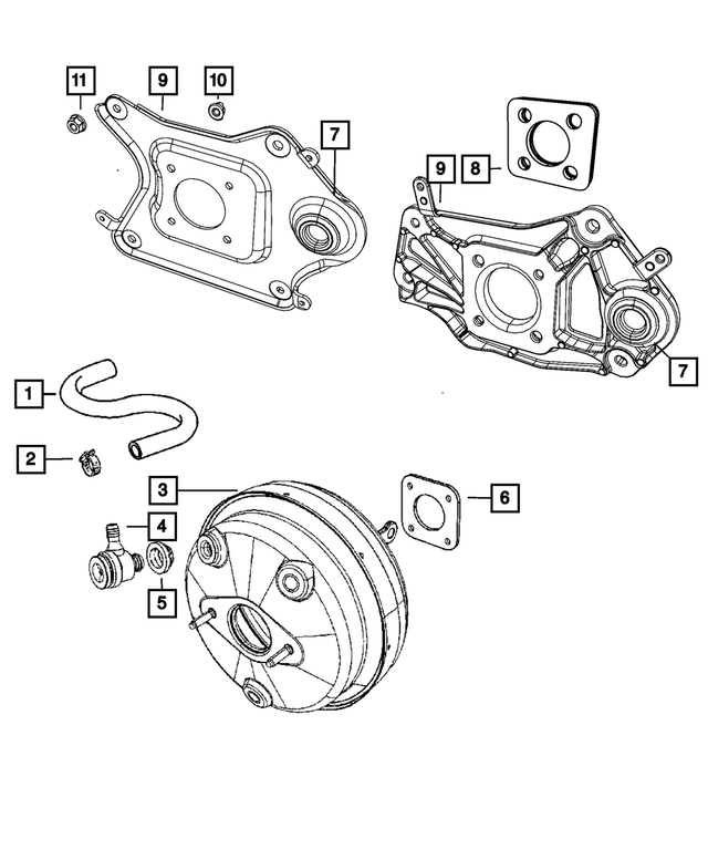 52109928AE - Brakes: Brake Booster Vacuum Hose for Mopar Image