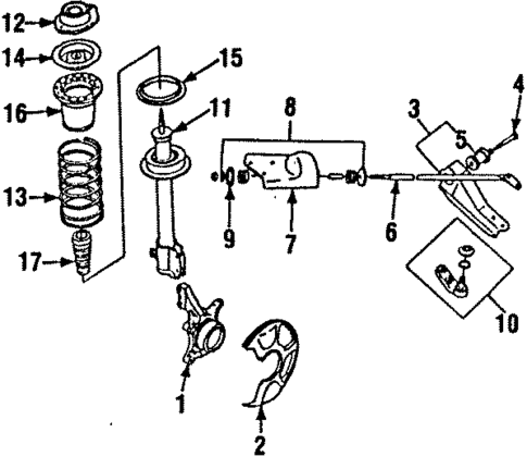 Front Suspension for 1987 Chevrolet Spectrum #0
