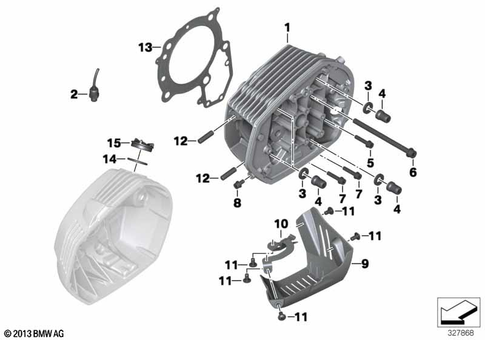 Cylinder Head with Cover for 2012 BMW-Motorrad R 1200 RT #0