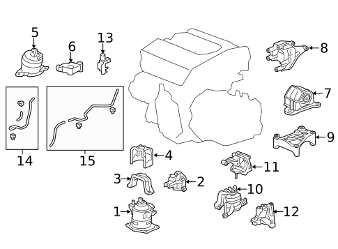 Engine & Trans Mounting for 2013 Honda Accord #3