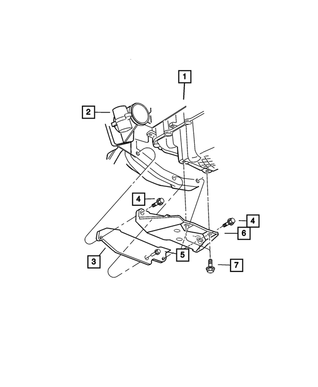 4593417AA - Engine Mounting: Transaxle Dust Cover, Lower for Mopar Image image