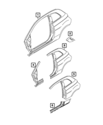 68656002AA - Body Sheet Metal Except Doors: Body Side Aperture Outer Panel, Right for Fiat: 500E Image