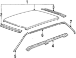 70110SB4662ZZ - Body: Roof Panel for Honda: Civic Image