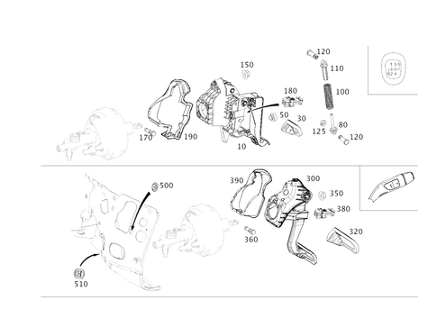 Pedal Assembly with Bearing for 2014 Mercedes-Benz C63 AMG #0