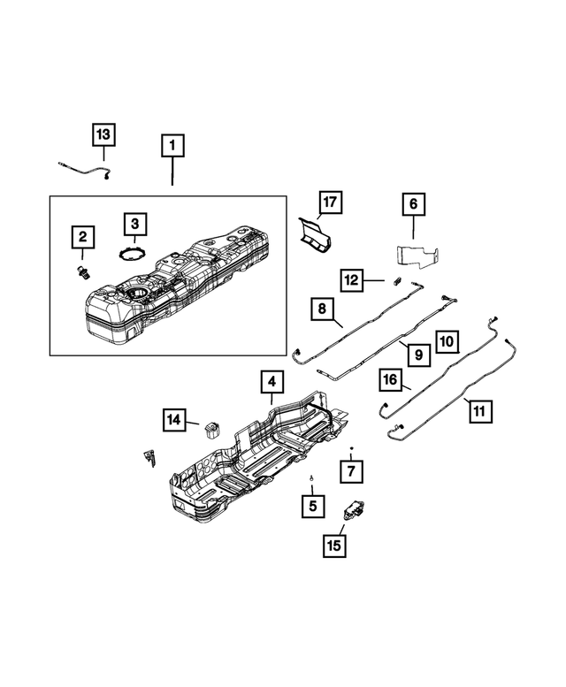 68640308AA - Fuel: Fuel Tank Skid Plate for Mopar Image