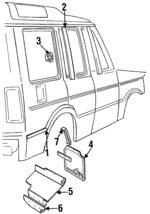 RTC6821 - Body: 1994-1999 Land Rover Discovery - Mud Guard for Land Rover: Discovery Image