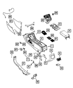 68104398AA - Interior Trim: Floor Console Bracket for Mopar Image