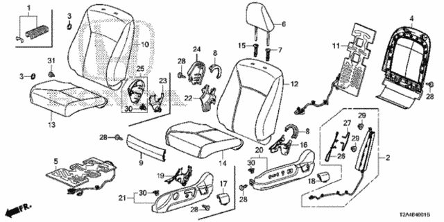Front Seat (L.) (Tachi-S/Setex/Ttm) for 2016 Honda Accord #0