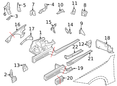 Structural Components & Rails for 2011 BMW 128i #0