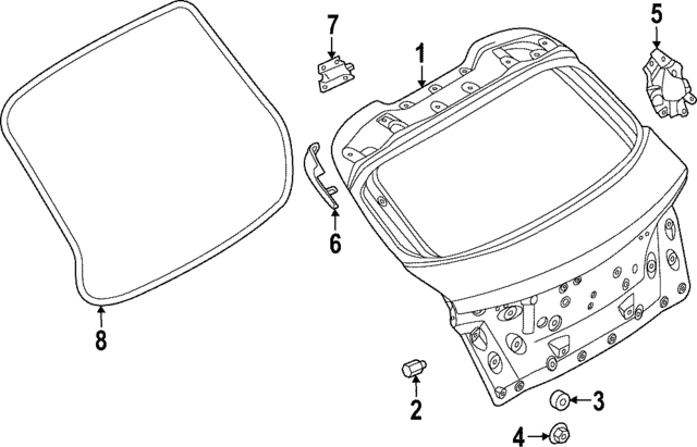 908705VG0B - Body: Lift Gate Damper for INFINITI: QX55 Image