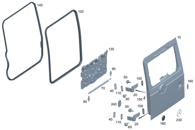 4657400400 - Rear-End Door/Trunk Lid/Liftgate: Rear-End Door for Mercedes-Benz: G580 Image image